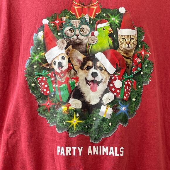 IML Holiday Party Animals Light Up Ugly Christmas Sweatshirt Size Medium - Picture 2 of 6